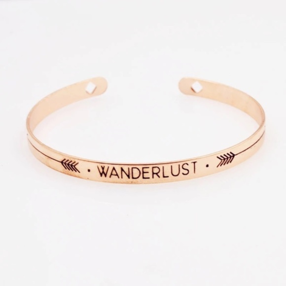 Jewelry - 5 for $25 Wanderlust Mantra Cuff Bracelet